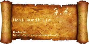 Hohl Aurélia névjegykártya